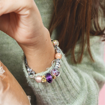 Round Rose Quartz Facet Bead