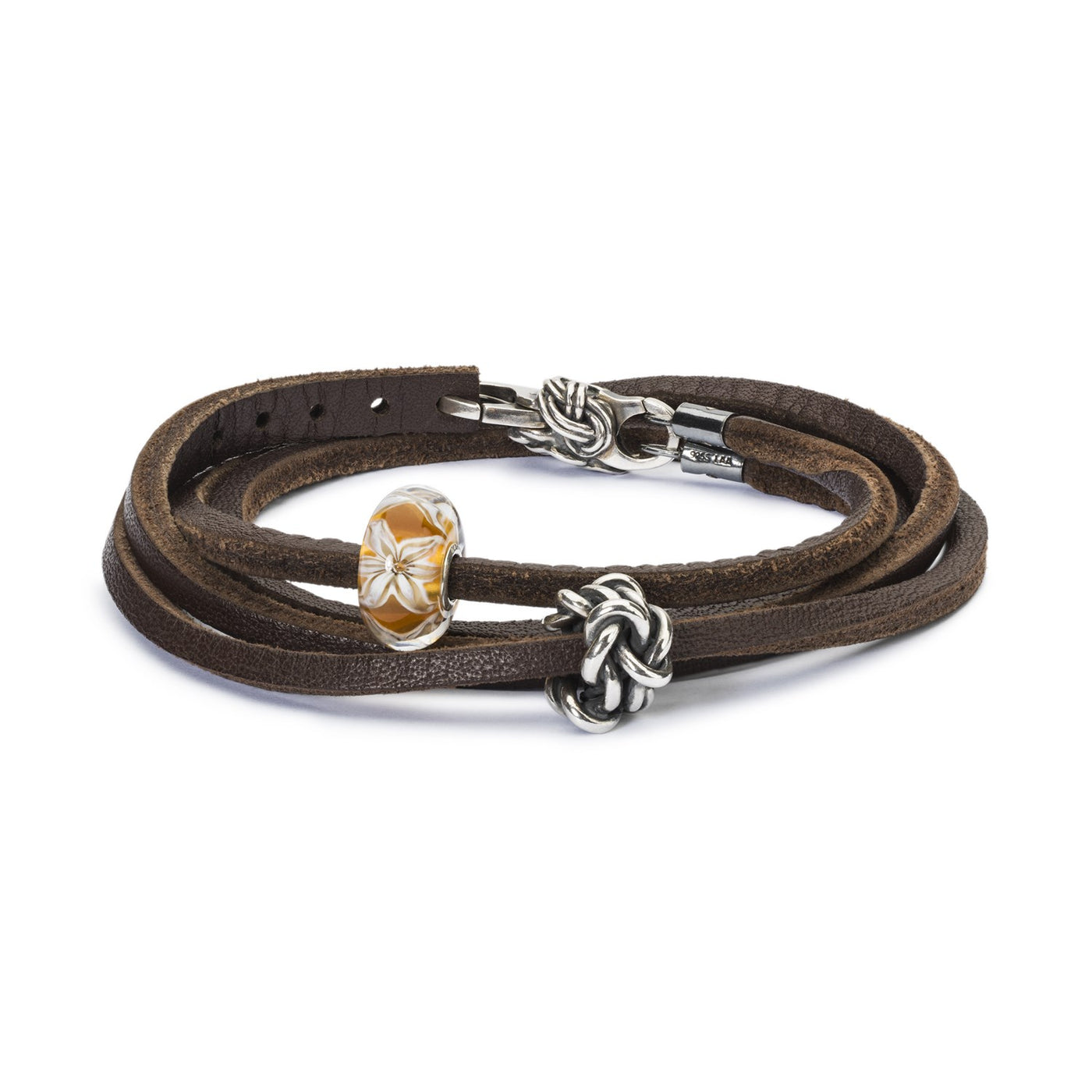 Leather Bracelet Brown/Silver