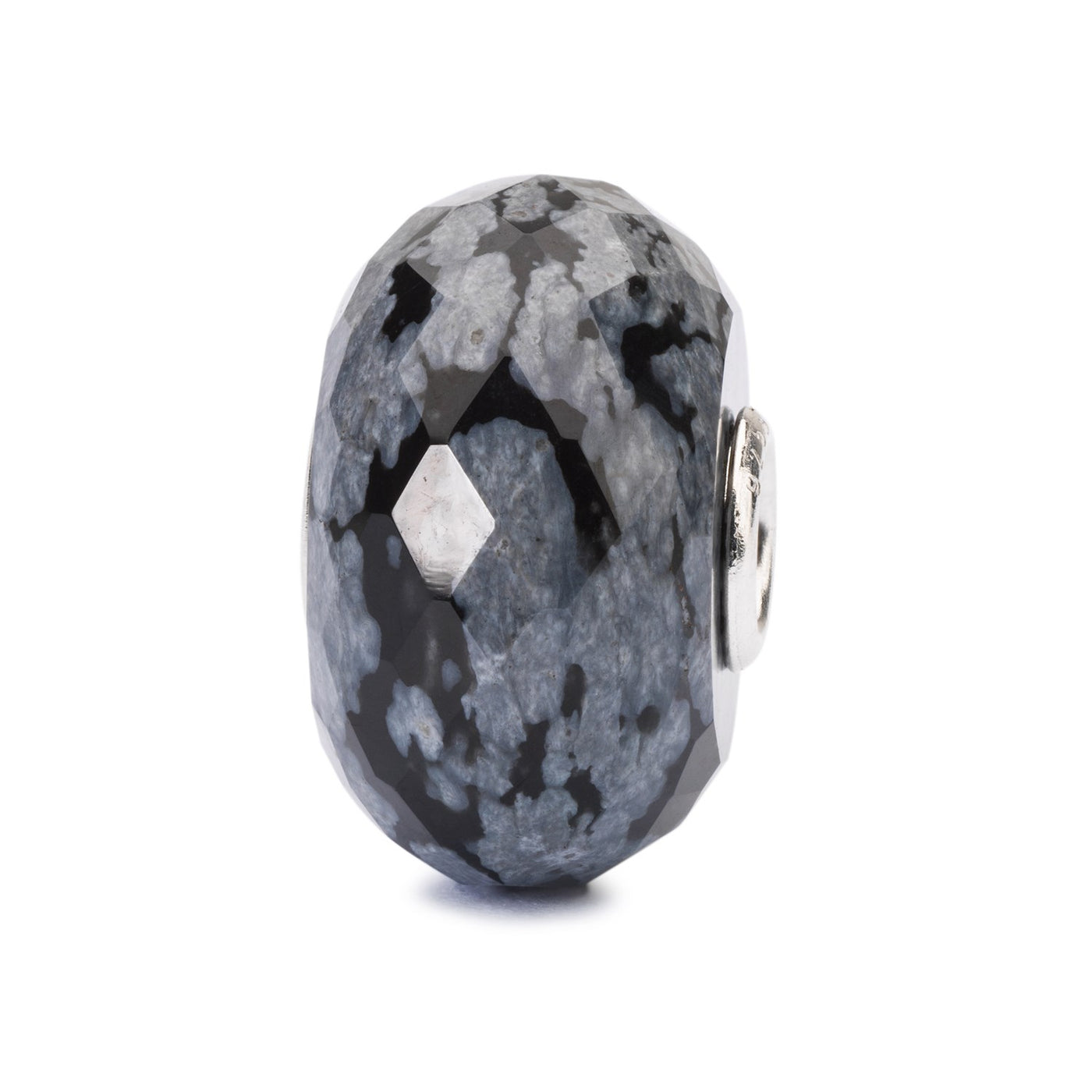 Snowflake Obsidian Facet Bead