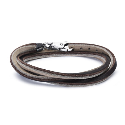 Leather Bracelet Brown/Light Grey