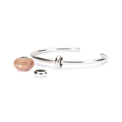 Feldspar Moonstone Silver Bangle