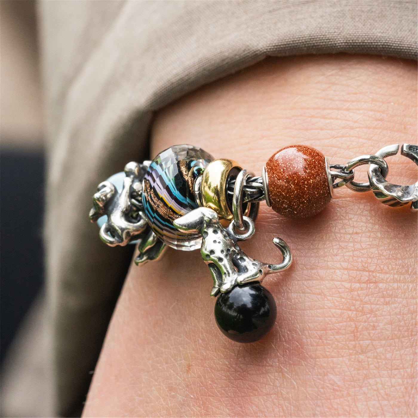 Round Brown Goldstone Bead