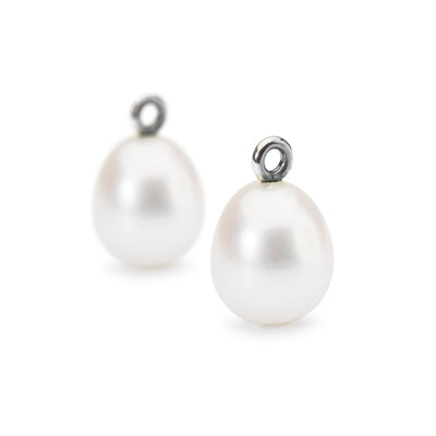 White Pearl Oval Earring Pendants