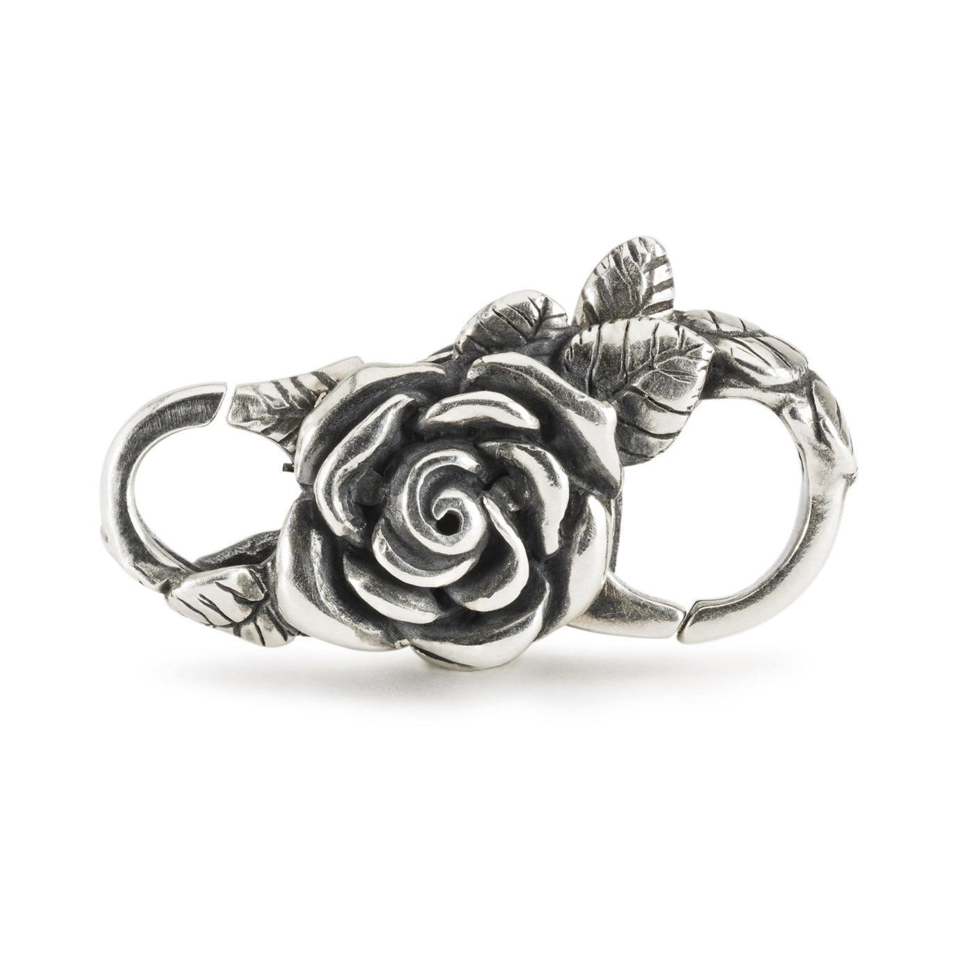 Sterling Silver Bracelet with Rose Lock